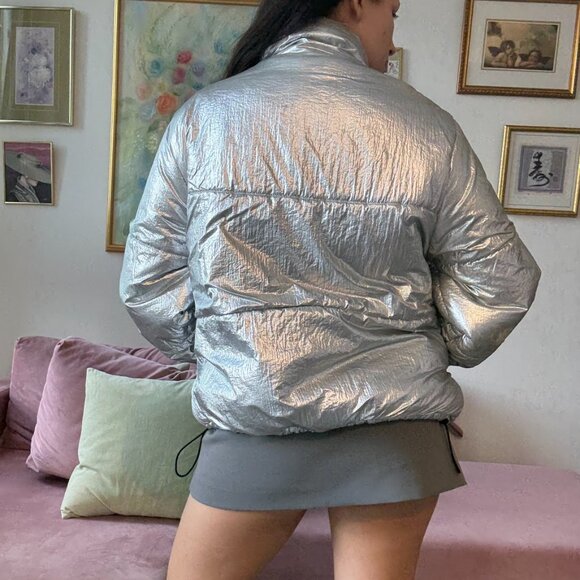 Silver Puffer Jacket   - Picture 4 of 6